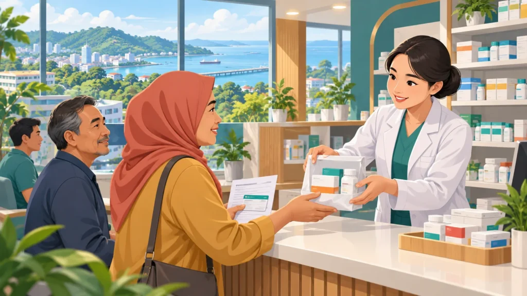 Ilustrasi persiapan pengambilan obat Program Rujuk Balik di apotek